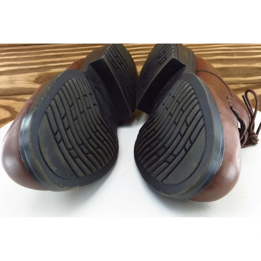 Croft & Barrow Shoes Sz 10.5 M Almond Toe Brown‎ Derby Oxfords Leather Men
